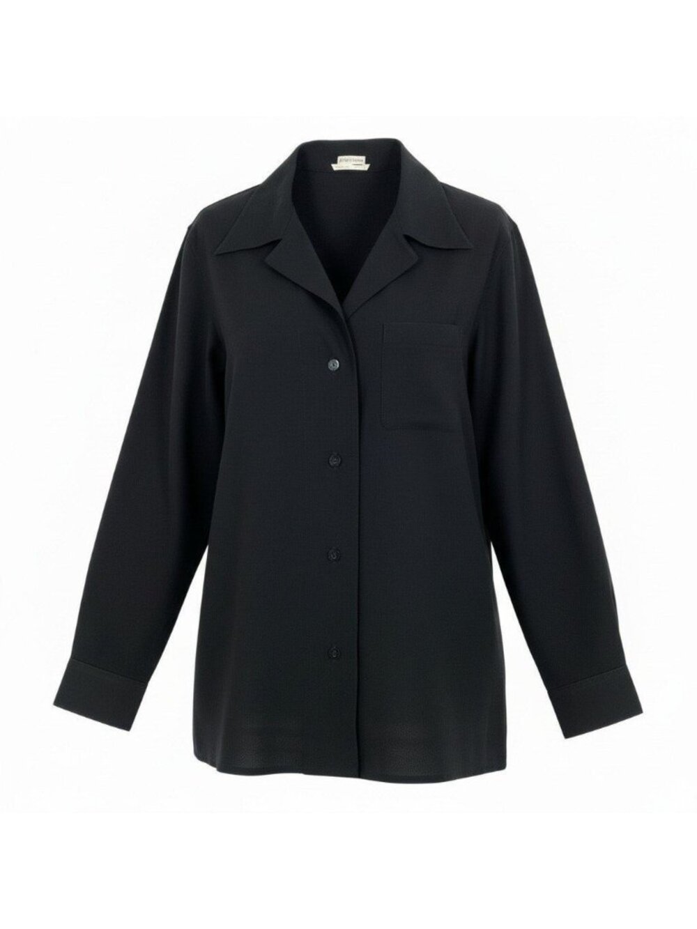 Hermes Martin Margiela Era Open Collar Shirt Black Wool